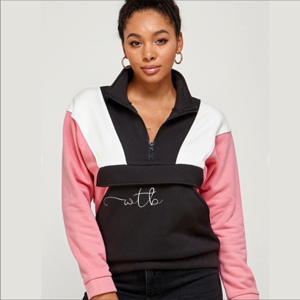 Cozy Color Block Pullover Sweatshirt